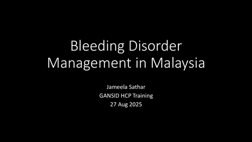 Bleeding Disorder Management Malaysia cover
